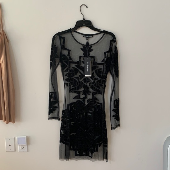 FOR LOVE AND LEMONS VIENNA BLACK DRESS MEDIUM - Picture 10 of 16